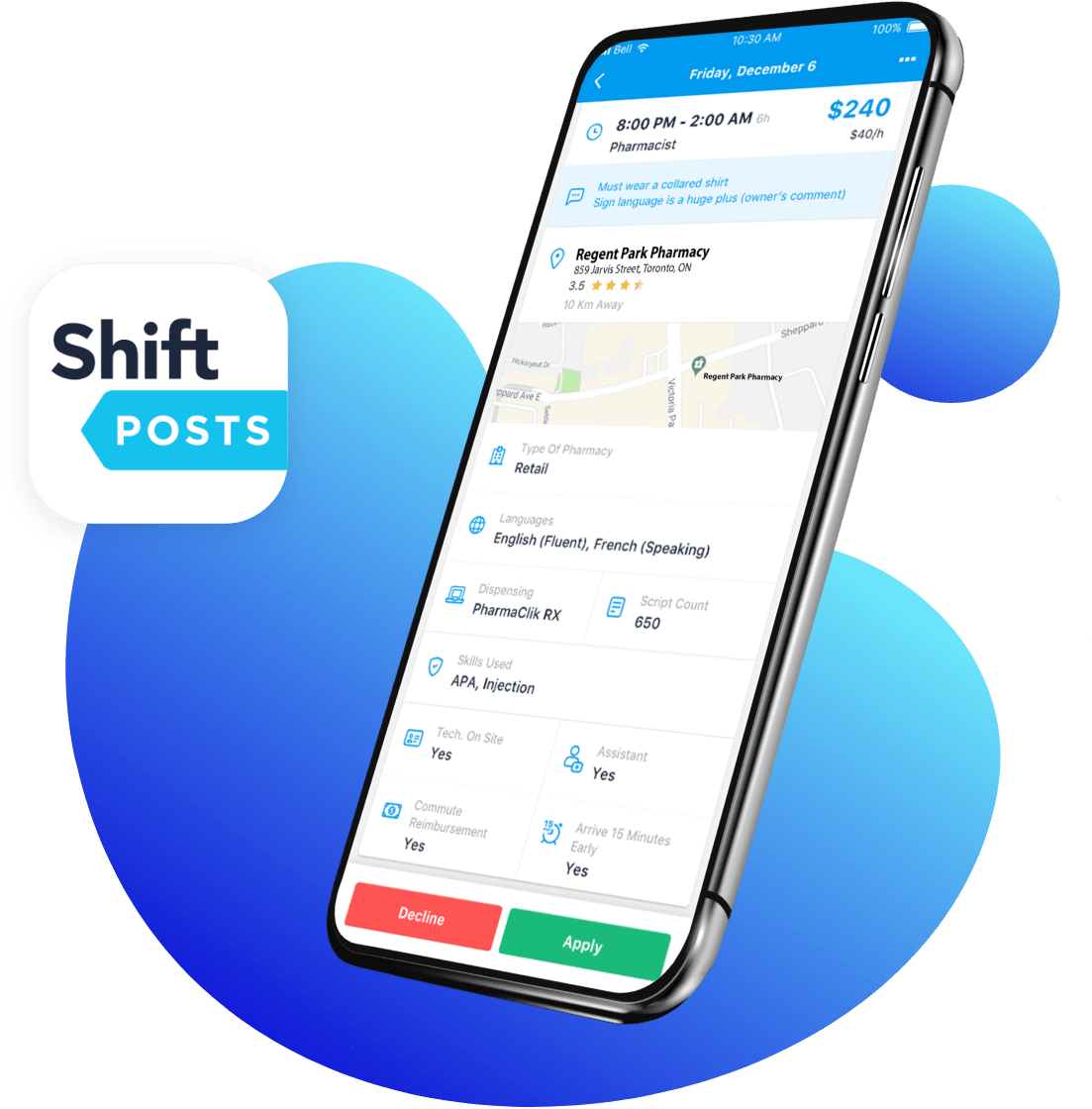 Shift Posts Mobile App