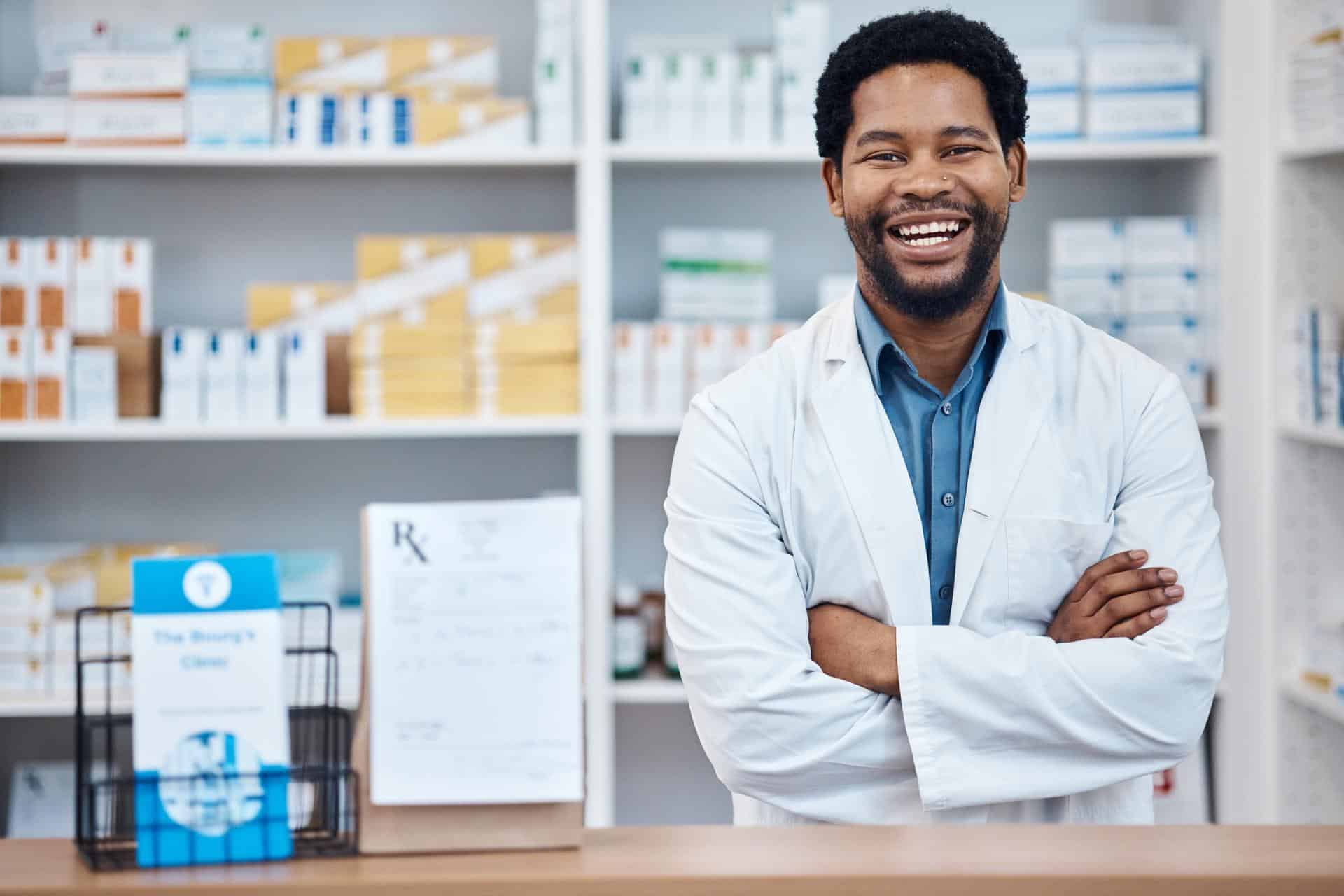 Young African American Pharmacy Manager